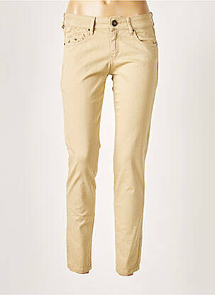 Pantalon slim bej FIVE femeie