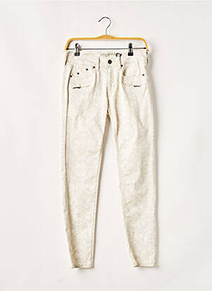 Pantalon slim bej CORLEONE femeie