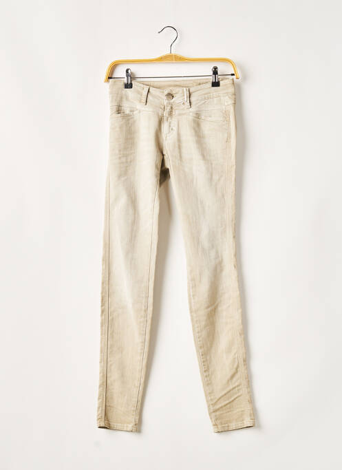 Blugi cu croială slim bej CLOSED femeie