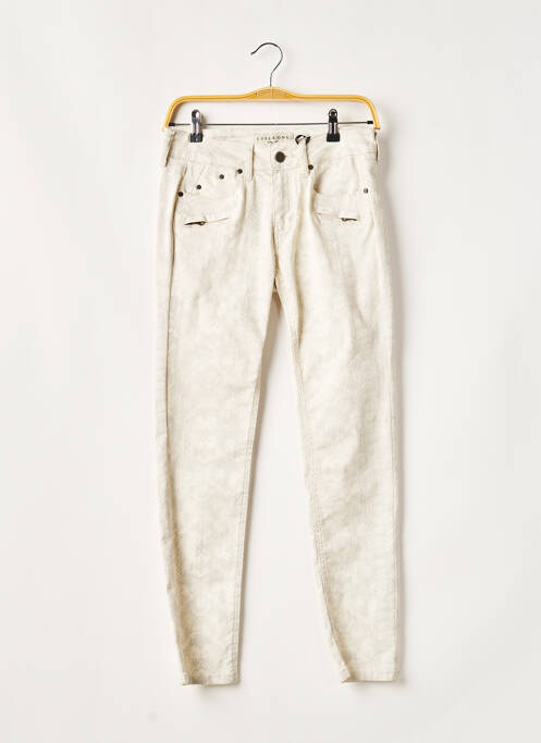 Pantalon slim bej CORLEONE femeie