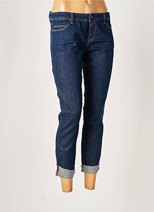 Pantalon 7/8 elasticitate talie joasă albastru ACQUAVERDE femeie