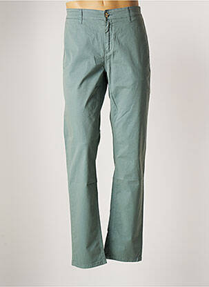 Pantalon chino țesătură poplin mărime normală verde SERGE BLANCO femeie