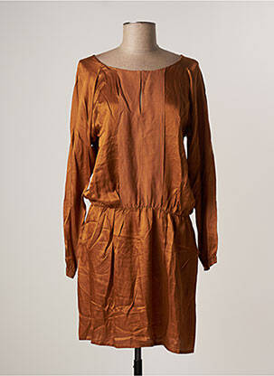 Rochie midi mâneci lungi mâneci lungi maro HARTFORD femeie