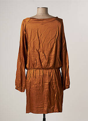 Rochie midi mâneci lungi mâneci lungi maro HARTFORD femeie