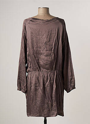 Rochie midi mâneci lungi mâneci lungi gri HARTFORD femeie
