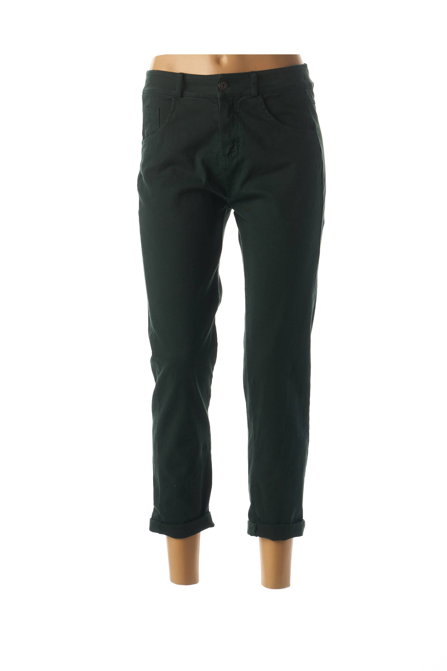 Pantalon 7/8 elasticitate talie joasă verde MADO'S SISTER femeie
