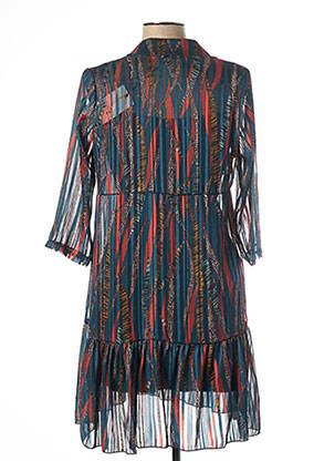 Rochie scurtă croială fluidă mâneci 3/4 albastru MADO'S SISTER femeie