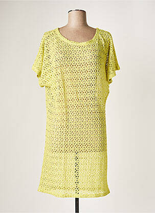 Rochie de plajă croială cambrată verde LINGADORE femeie