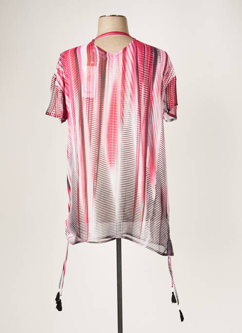 Tunică mâneci scurte roz MIRADONNA femeie