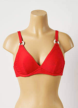 Sutien de costum de baie elasticitate top triunghiuri roșu ANTIGEL femeie