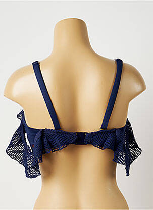 Sutien de costum de baie bretele elastice reglabile sutien balconet cu decolteu înalt albastru FANTASIE femeie