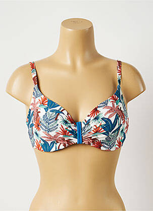 Sutien de costum de baie elasticitate top sutien modelat albastru CHANTELLE femeie