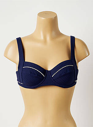 Sutien de costum de baie elasticitate sutien balconet cu decolteu înalt albastru HUIT & HUIT femeie