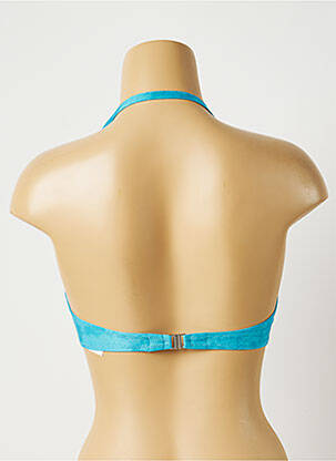 Sutien de costum de baie elasticitate sutien balconet cu decolteu înalt albastru ANTIGEL femeie
