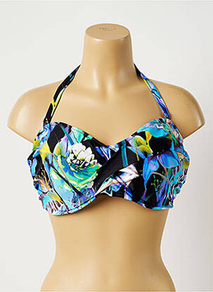 Sutien de costum de baie elasticitate sutien balconet cu decolteu înalt albastru FANTASIE femeie