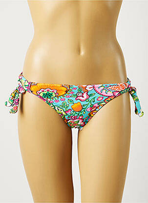 Chiloți de baie imprimeu floral bikini albastru FREYA femeie