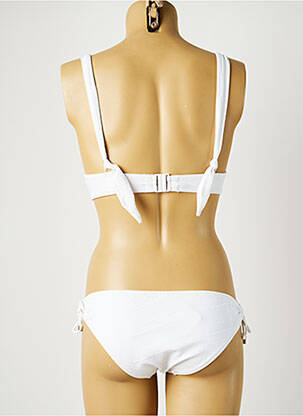 Costum de baie din două piese elasticitate top sutien push-up alb CYELL femeie