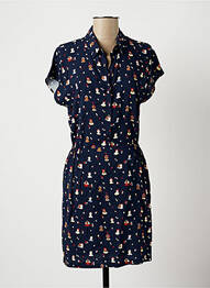 Rochie midi imprimeu fantezie mâneci scurte albastru I.CODE (By IKKS) femeie