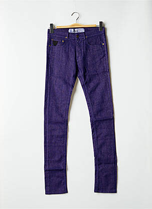 Pantalon slim broderie cu nituri mărime normală violet APRIL 77 femme