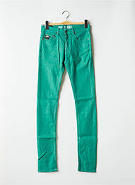 Pantalon slim conic mărime normală verde APRIL 77 femeie