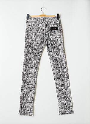 Pantalon slim broderie cu nituri mărime normală negru APRIL 77 femeie