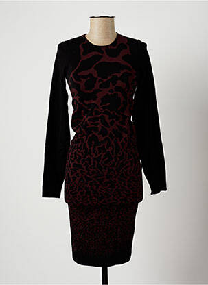 Rochie midi mâneci lungi mâneci lungi negru WOLFORD femeie
