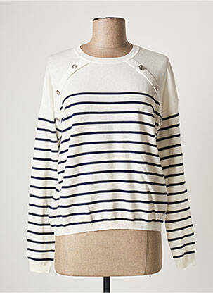 Pulover alb LE TEMPS DES CERISES femeie