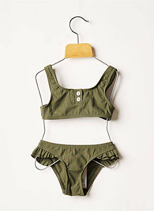 Costum de baie din două piese elasticitate verde KIWI fată
