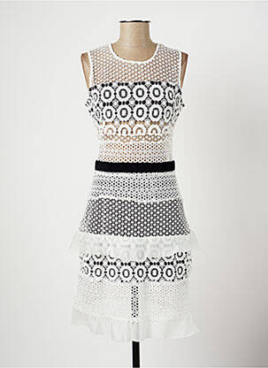 Rochie midi alb LESLIE femeie