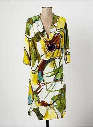 Rochie midi mâneci 3/4 mâneci 3/4 verde ELEONORA AMADEI femeie