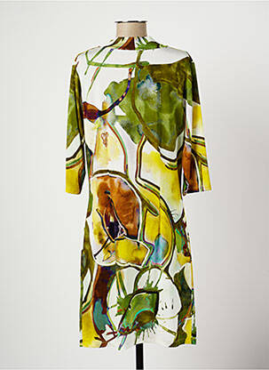 Rochie midi mâneci 3/4 mâneci 3/4 verde ELEONORA AMADEI femeie