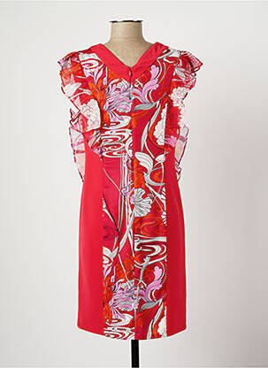 Rochie midi imprimeu floral fără mâneci roz LESLIE femeie