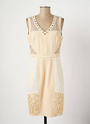 Rochie midi bej LESLIE femeie