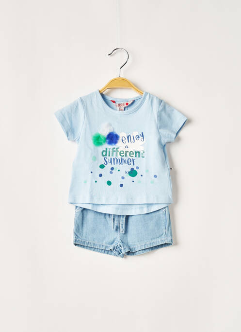 Set șort albastru BOBOLI fată