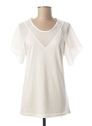 Tricou croială cambrată mâneci lungi alb PAUL BRIAL femme