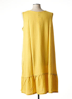 Rochie midi fără mâneci fără mâneci galben G!OZE femeie