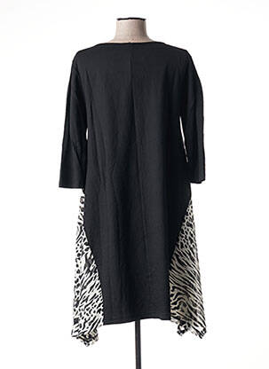 Rochie midi mâneci 3/4 mâneci 3/4 negru G!OZE femeie