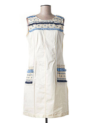 Rochie midi bej PAUL BRIAL femeie