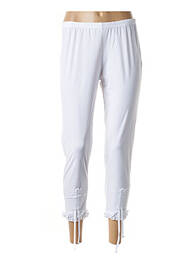 Pantalon trei sferturi talie elastică alb G!OZE femme