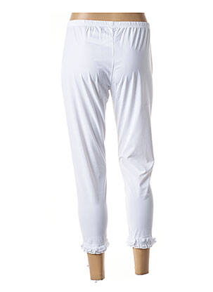 Pantalon trei sferturi talie elastică alb G!OZE femeie