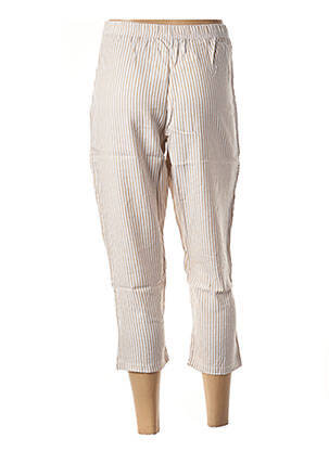 Pantalon trei sferturi croială dreaptă bej G!OZE femeie