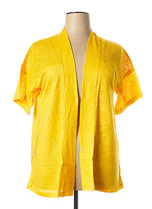 Vestă cu mâneci scurte galben MALOKA femeie