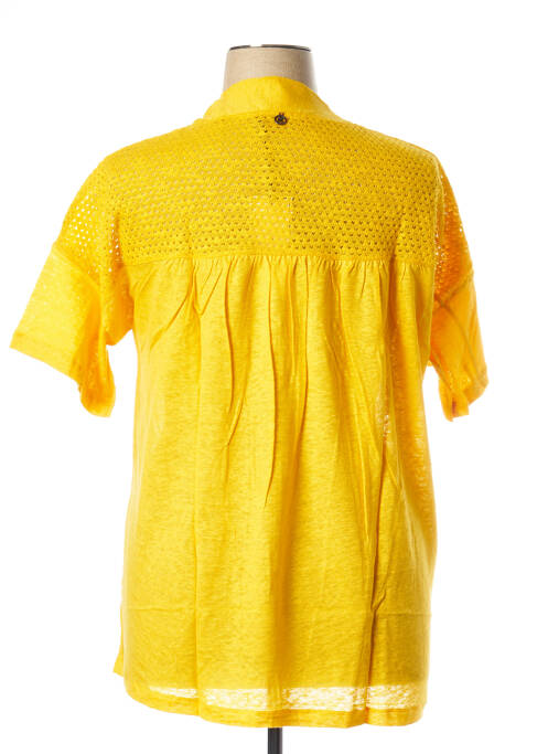 Vestă cu mâneci scurte galben MALOKA femeie