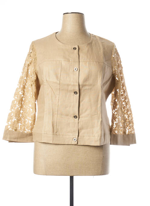 Vestă cu mâneci lungi bej MALOKA femeie