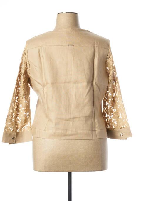 Vestă cu mâneci lungi bej MALOKA femeie