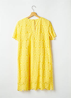 Rochie midi croială fluidă mâneci scurte galben SANS MARQUE femeie