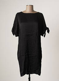 Rochie scurtă croială fluidă mâneci scurte negru MINIMUM femme