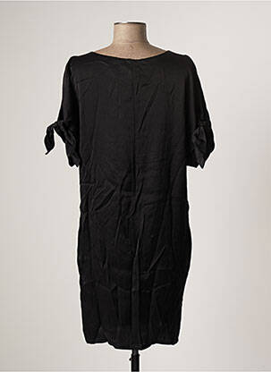 Rochie scurtă croială fluidă mâneci scurte negru MINIMUM femeie