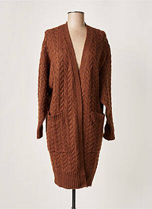 Vestă cu mâneci lungi maro MINIMUM femeie