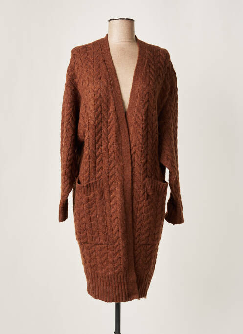 Vestă cu mâneci lungi maro MINIMUM femeie